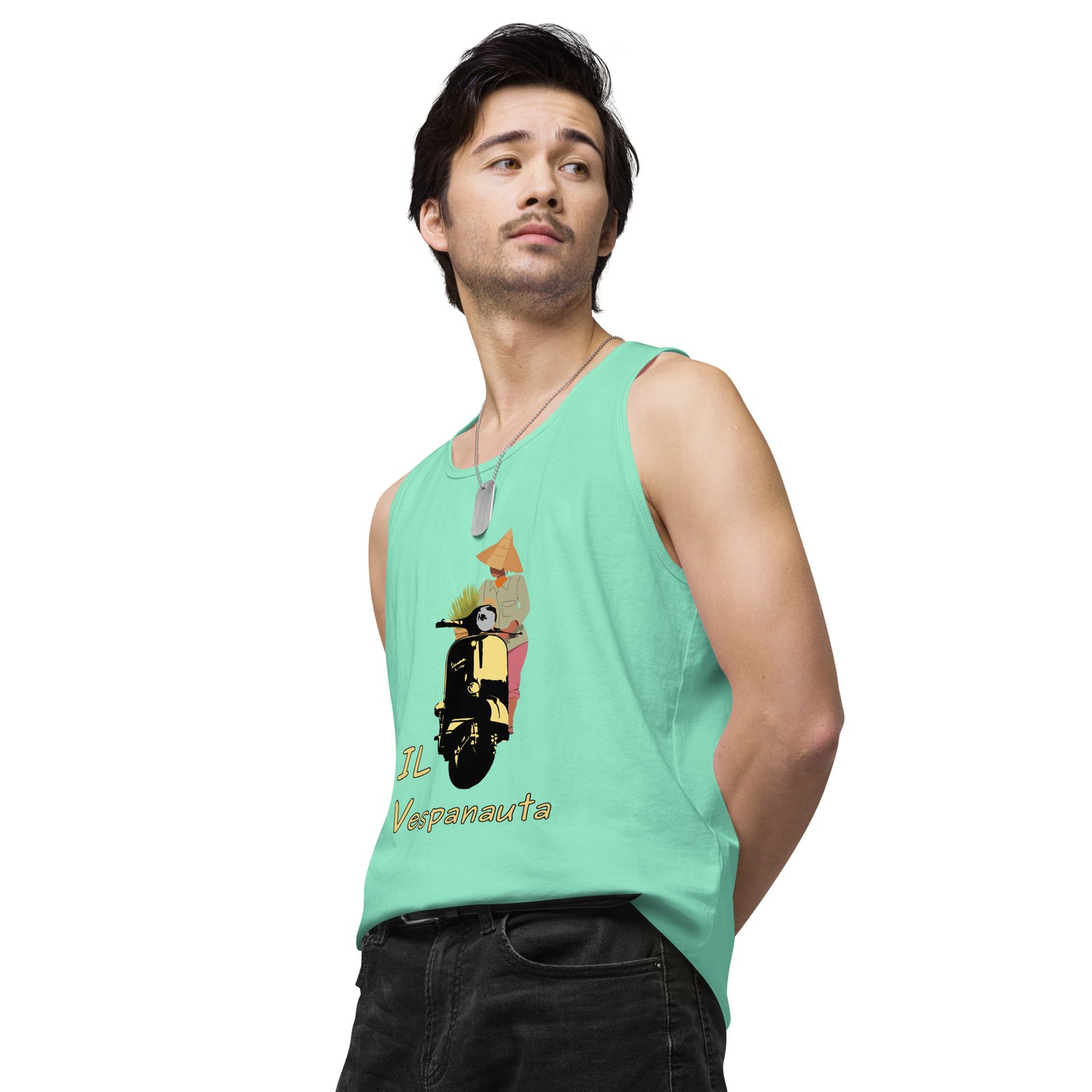 Asian Farmer - Premium Tank Top - Image 36