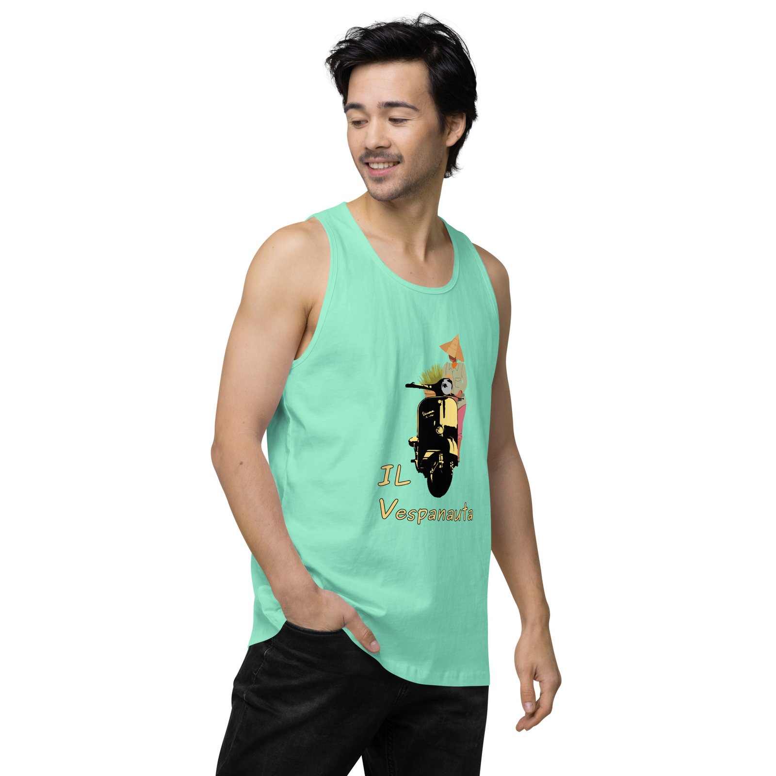 Asian Farmer - Premium Tank Top - Image 35